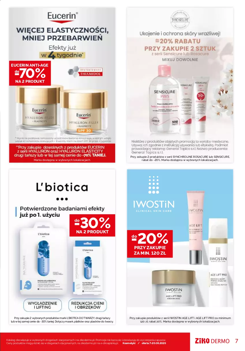 Gazetka promocyjna Ziko - Gazetka Ziko Dermo - ważna 07.05 do 20.05.2026 - strona 7 - produkty: Antyperspirant, Apteka, Clin, Control, Dezodorant, Iwostin, L'Biotica, Ser, Vichy