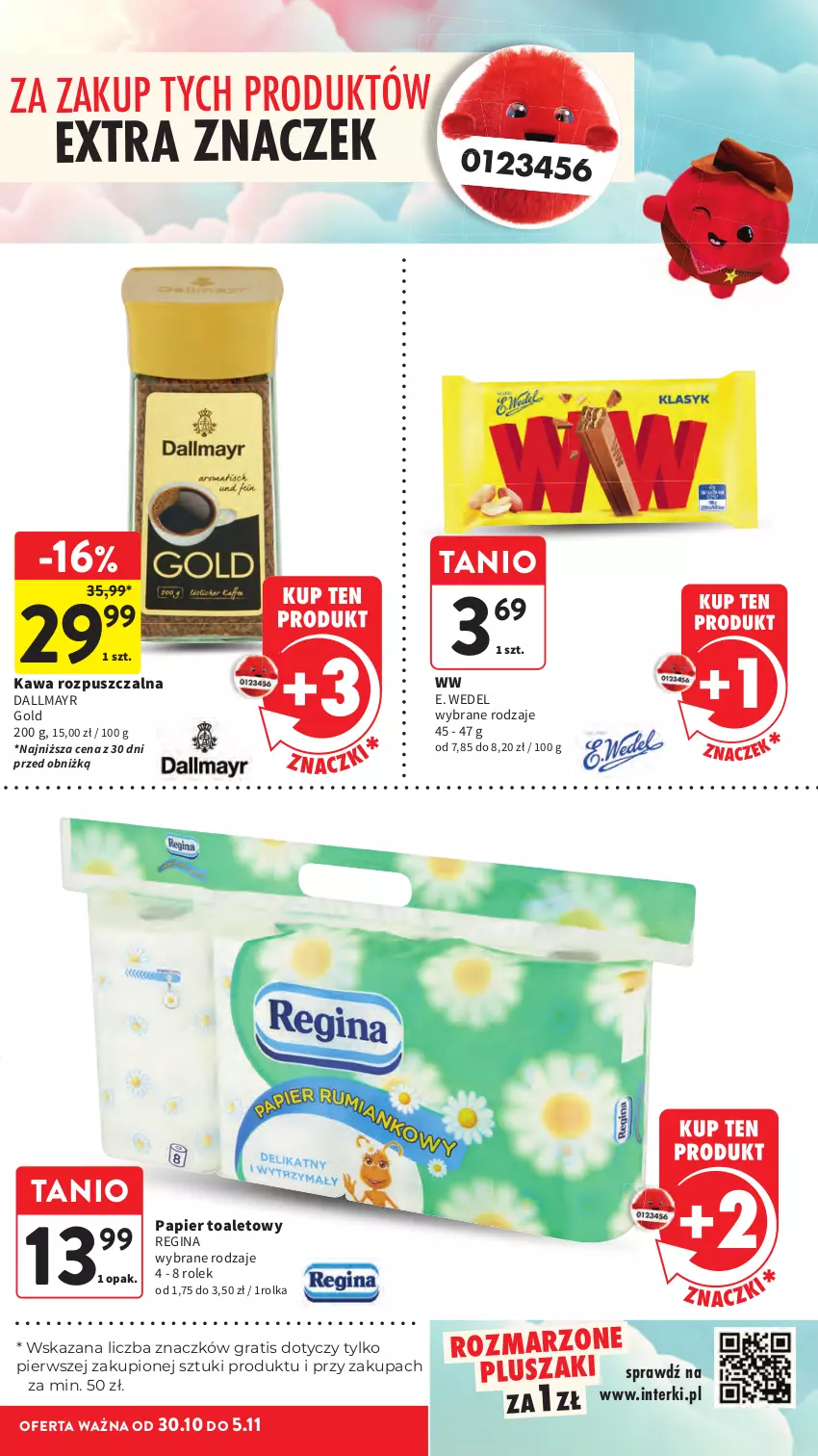 Gazetka promocyjna Intermarche - Gazetka promocyjna - ważna 30.10 do 05.11.2025 - strona 13 - produkty: Dallmayr, E. Wedel, Gin, Gra, Kawa, Kawa rozpuszczalna, Papier, Papier toaletowy, Pluszak