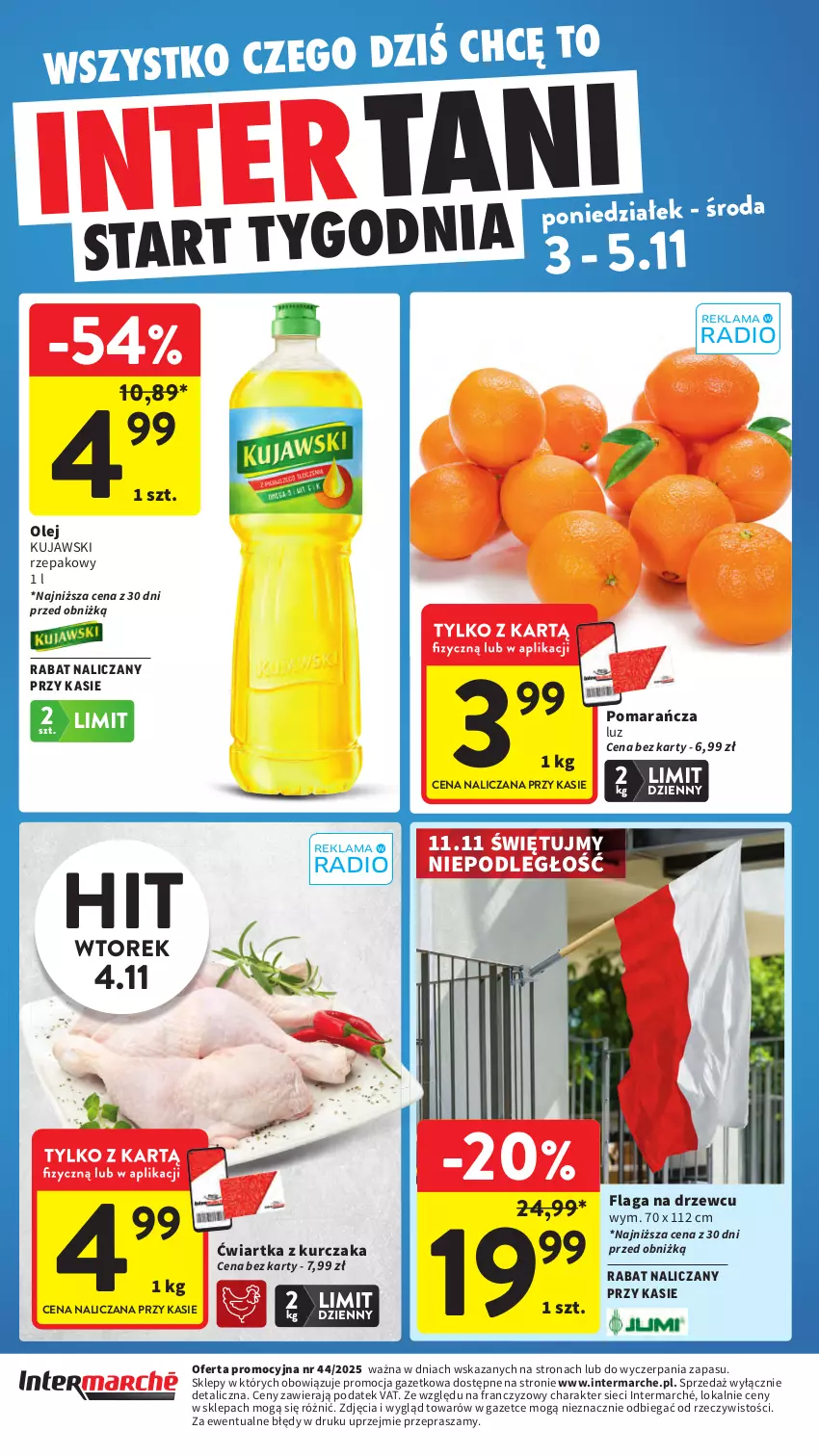 Gazetka promocyjna Intermarche - Gazetka promocyjna - ważna 30.10 do 05.11.2025 - strona 44 - produkty: Kujawski, Kurczak, Olej