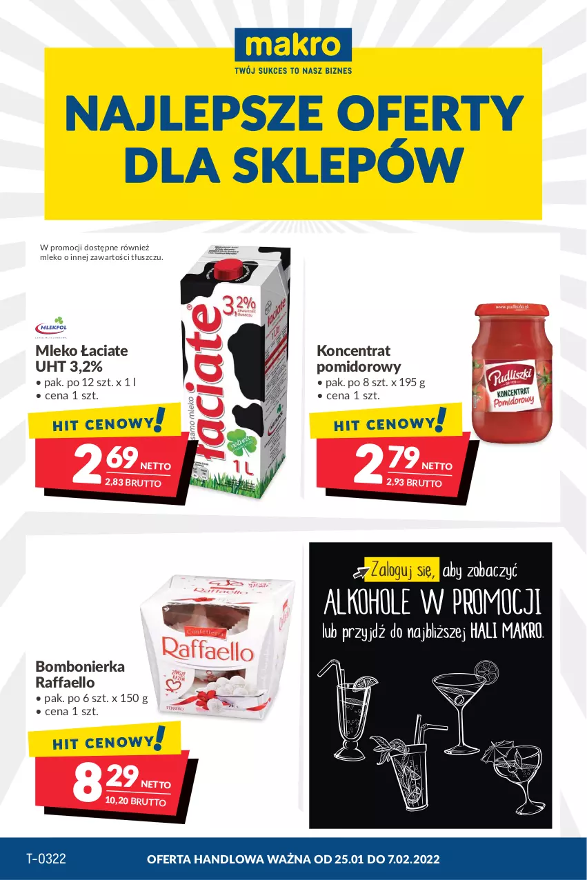 Gazetka promocyjna Makro - [Oferta promocyjna] Artykuły spożywcze i przemysłowe - ważna 25.01 do 07.02.2022 - strona 1 - produkty: Fa, Koncentrat pomidorowy, Mleko, Raffaello