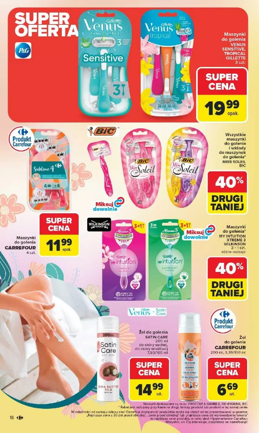 Gazetka promocyjna Carrefour - Gazetka Hity dla urody! - ważna 02.03 do 14.03.2026 - strona 18 - produkty: BIC, Edam, Fa, Sati