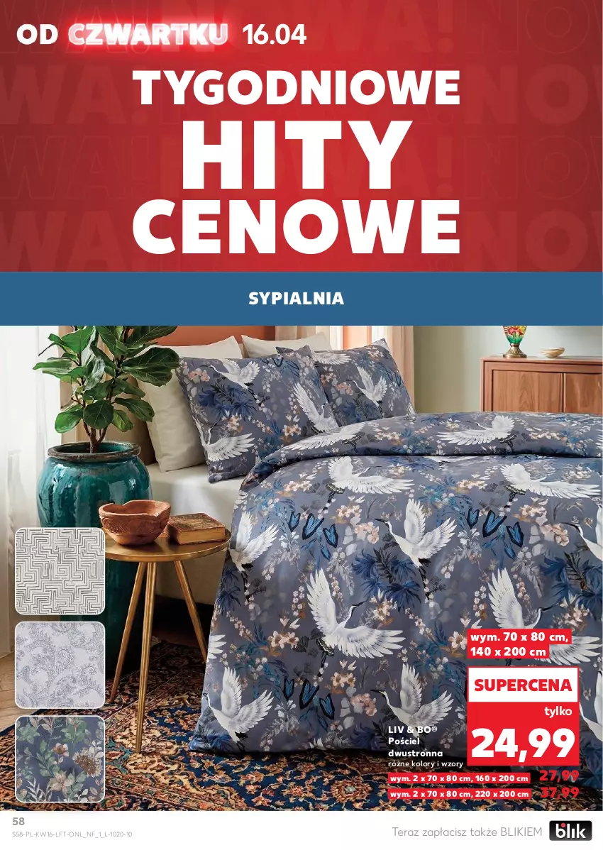 Gazetka promocyjna Kaufland - Gazetka tygodnia - ważna 16.04 do 22.04.2026 - strona 58 - produkty: Pościel, Pościel dwustronna, Sypialnia, Tera