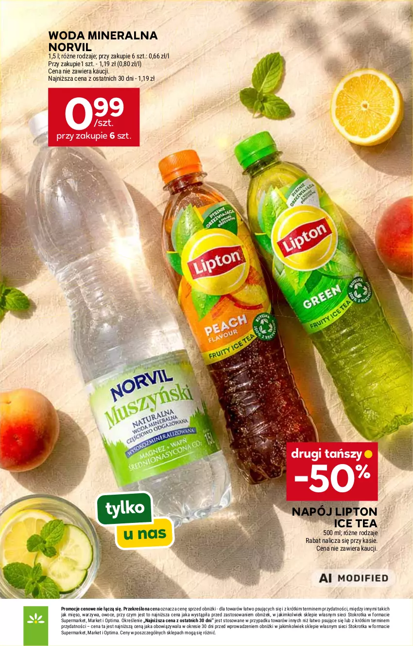 Gazetka promocyjna Stokrotka - Market - ważna 06.08 do 12.08.2026 - strona 29 - produkty: HP, Ice tea, Lipton, Napój, Woda, Woda mineralna