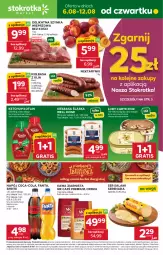 Gazetka promocyjna Stokrotka - Market - Gazetka - ważna od 12.08 do 12.08.2026 - strona 1 - produkty: Ketchup, Warzywa, Ser, Gra, Salami, Szynka wieprzowa, Kawa ziarnista, Kawa, Coca-Cola, Lody, Szynka, Optima, Kotlin, Fanta, Owoce, Ser salami, Sprite, Napój, Kiełbasa, Mięso, Nektar, Kiełbasa śląska, Fa
