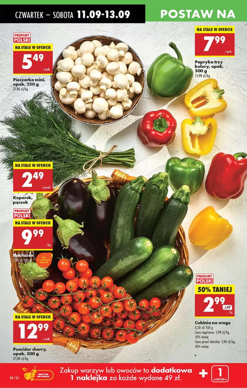 Gazetka promocyjna Biedronka - Od Czwartku - ważna 11.09 do 17.09.2025 - strona 20 - produkty: Papryka, Piec, Pieczarka, Por