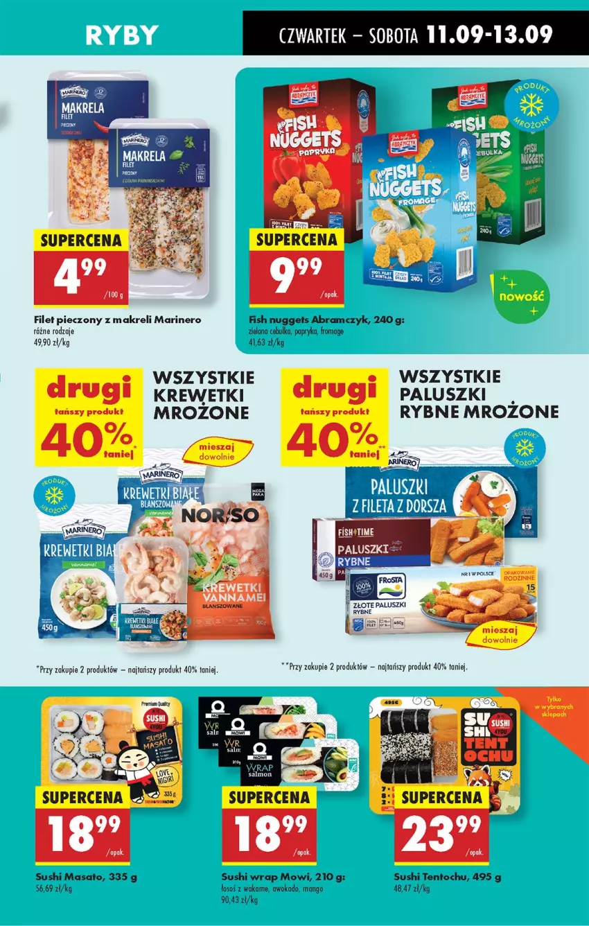 Gazetka promocyjna Biedronka - Od Czwartku - ważna 11.09 do 17.09.2025 - strona 27 - produkty: Dorsz, Krewetki, Mango, Sushi