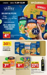 Gazetka promocyjna Biedronka - Od Czwartku - Gazetka - ważna od 17.09 do 17.09.2025 - strona 42 - produkty: Piec, Lubella, Makaron, Krakus, Sos, Bell, Bulion, Lion, Dr. Oetker, Konfitura, Oliwa z oliwek, Bella, Oliwa