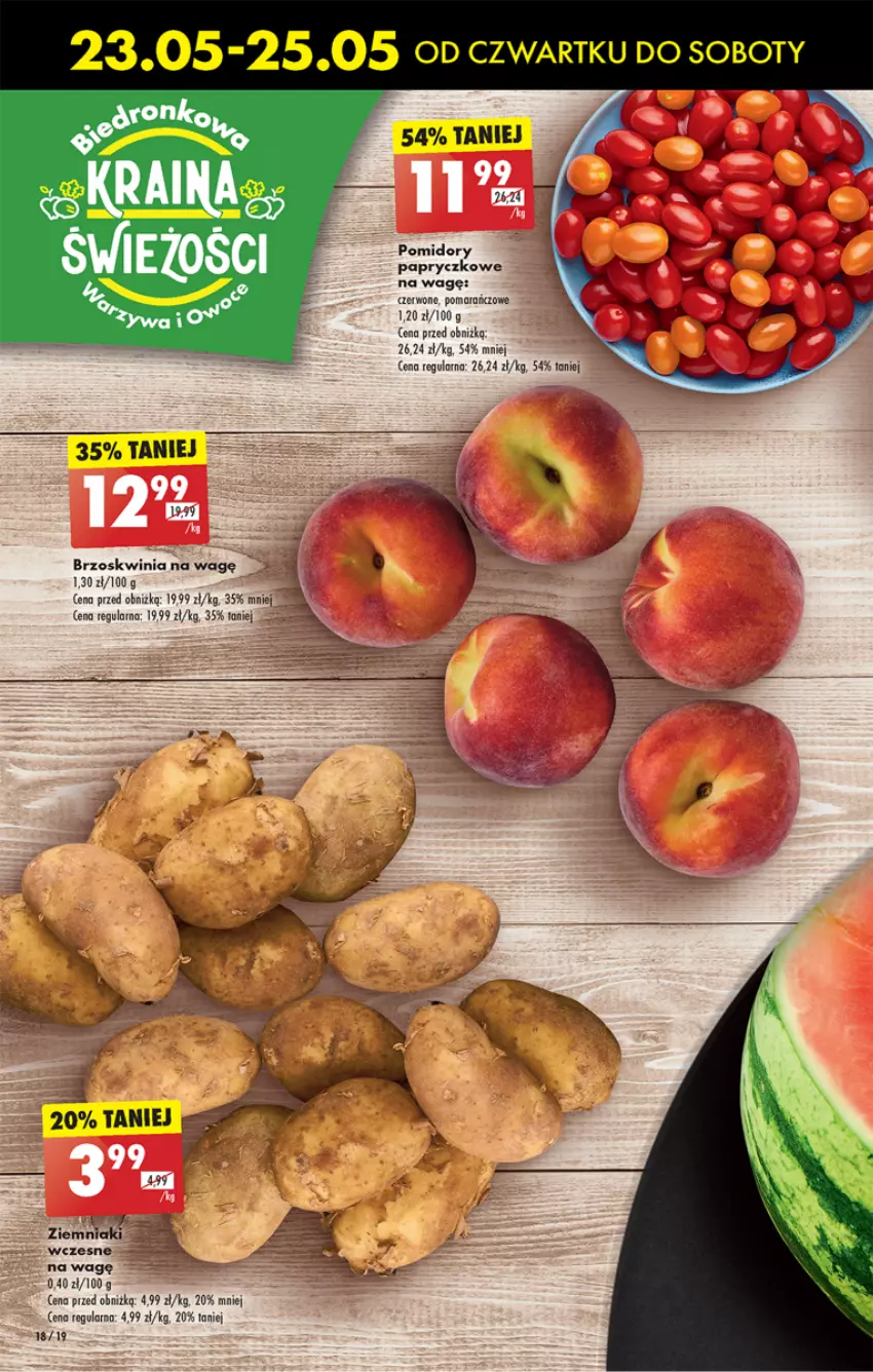 Gazetka promocyjna Biedronka - Od czwartku - ważna 23.05 do 29.05.2024 - strona 18 - produkty: Pomidory, Ziemniaki