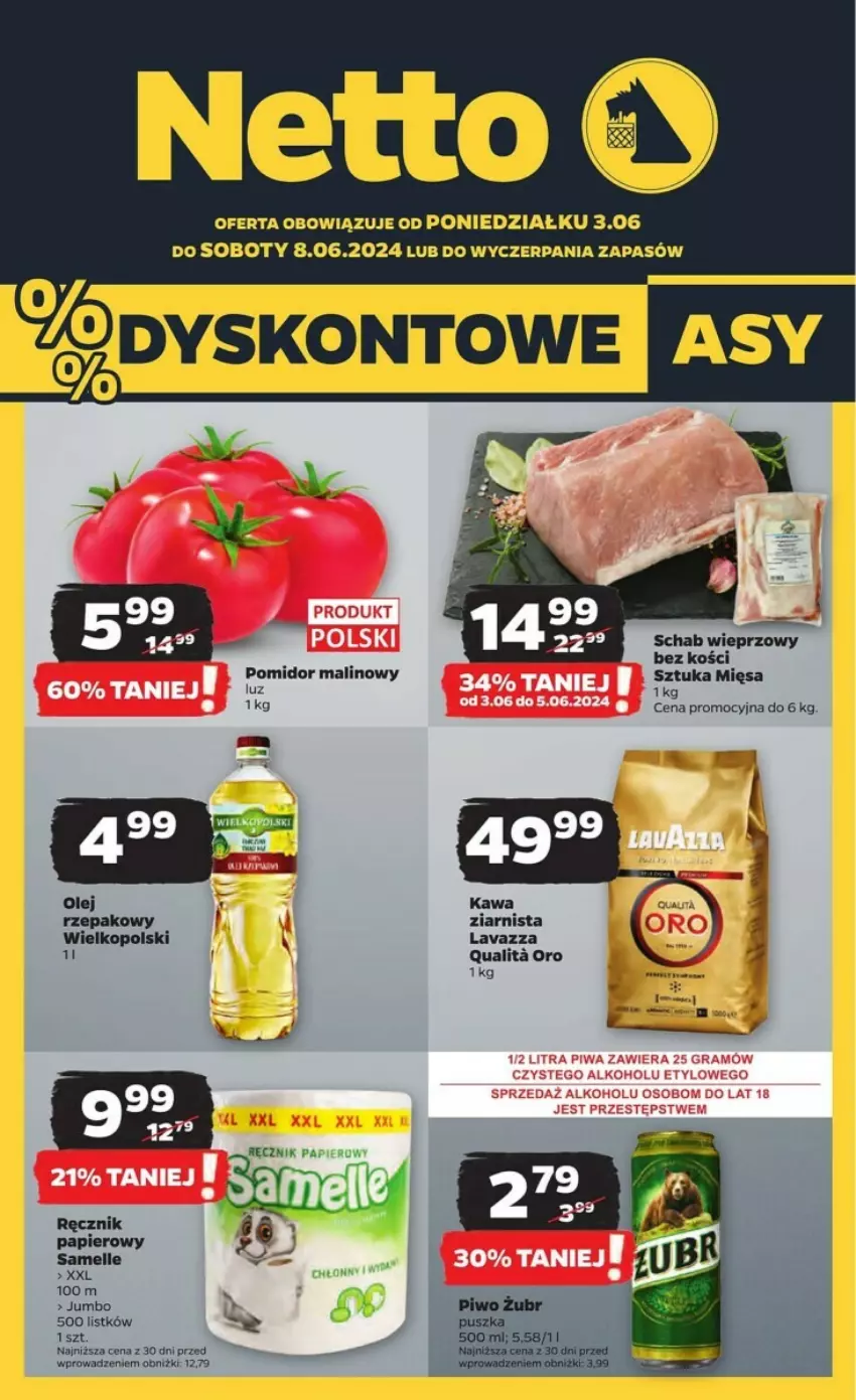 Gazetka promocyjna Netto - ważna 03.06 do 09.06.2024 - strona 1 - produkty: Pomidor malinowy, Schab wieprzowy