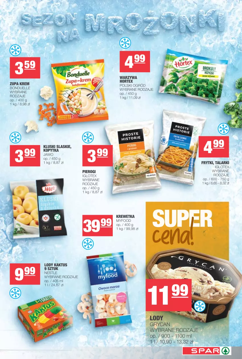 Gazetka promocyjna Spar - Spar - ważna 10.03 do 16.03.2021 - strona 5 - produkty: Bonduelle, Frytki, Hortex, Kaktus, Kopytka, Lody, Ogród, Pierogi, Warzywa, Zupa