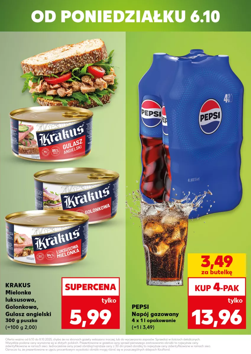 Gazetka promocyjna Kaufland - Mocny Start - ważna 06.10 do 08.10.2025 - strona 3 - produkty: Krakus, Napój, Napój gazowany, Pepsi
