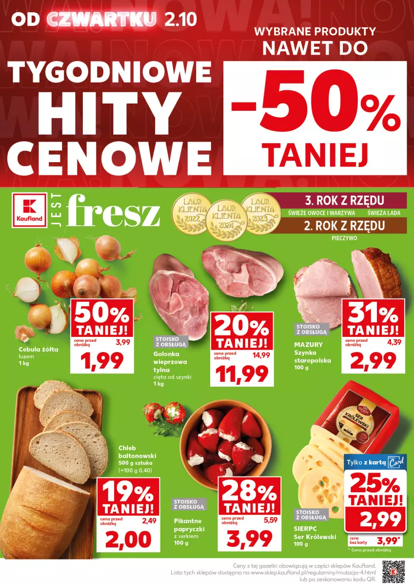 Gazetka promocyjna Kaufland - Mocny Start - ważna 06.10 do 08.10.2025 - strona 8 - produkty: Chleb, Królewski, Owoce, Piec, Pieczywo, Ser, Szynka, Warzywa