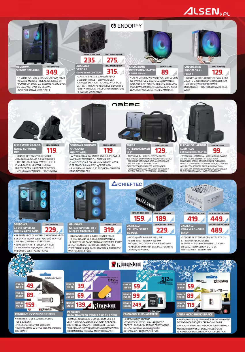 Gazetka promocyjna Alsen - Gazetka Alsen - ważna 01.12 do 31.12.2025 - strona 7 - produkty: Biuro, Fa, Gra, Intel, Kamera, Karta pamięci, Kontroler, LG, Metro, Monitor, Mysz, Notebook, Organizer, Pasek, Pendrive, Piec, Plecak, Por, Procesor, Rama, Ser, Sok, Top, Torba