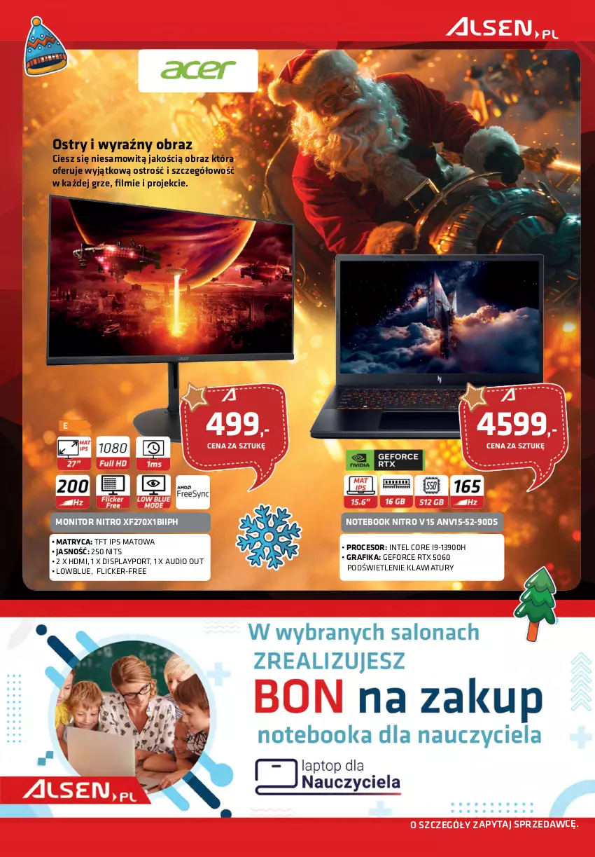 Gazetka promocyjna Alsen - Gazetka Alsen - ważna 01.12 do 31.12.2025 - strona 8 - produkty: Gra, Grafika, Intel, Monitor, Notebook, Obraz, Por, Procesor