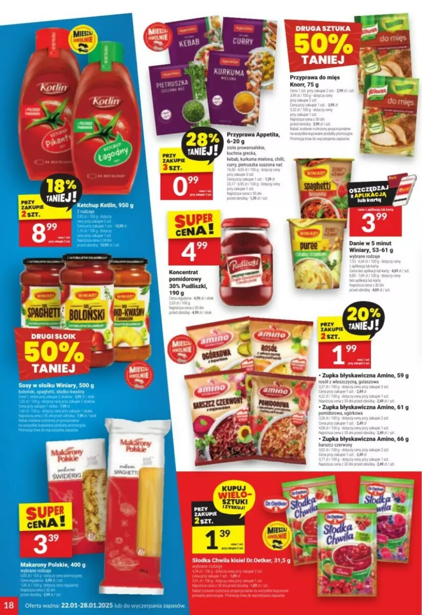 Gazetka promocyjna Twoj Market - ważna 22.01 do 28.01.2025 - strona 10 - produkty: Ketchup, Knorr, Kotlin, Makaron, Pudliszki, Pur, Rosół, Sos, Winiary