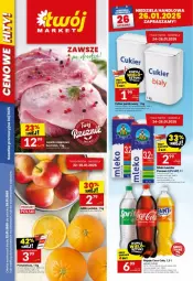 Gazetka promocyjna Twoj Market - Gazetka - ważna od 28.01 do 28.01.2025 - strona 1 - produkty: Coca-Cola, Napoje, Mleko