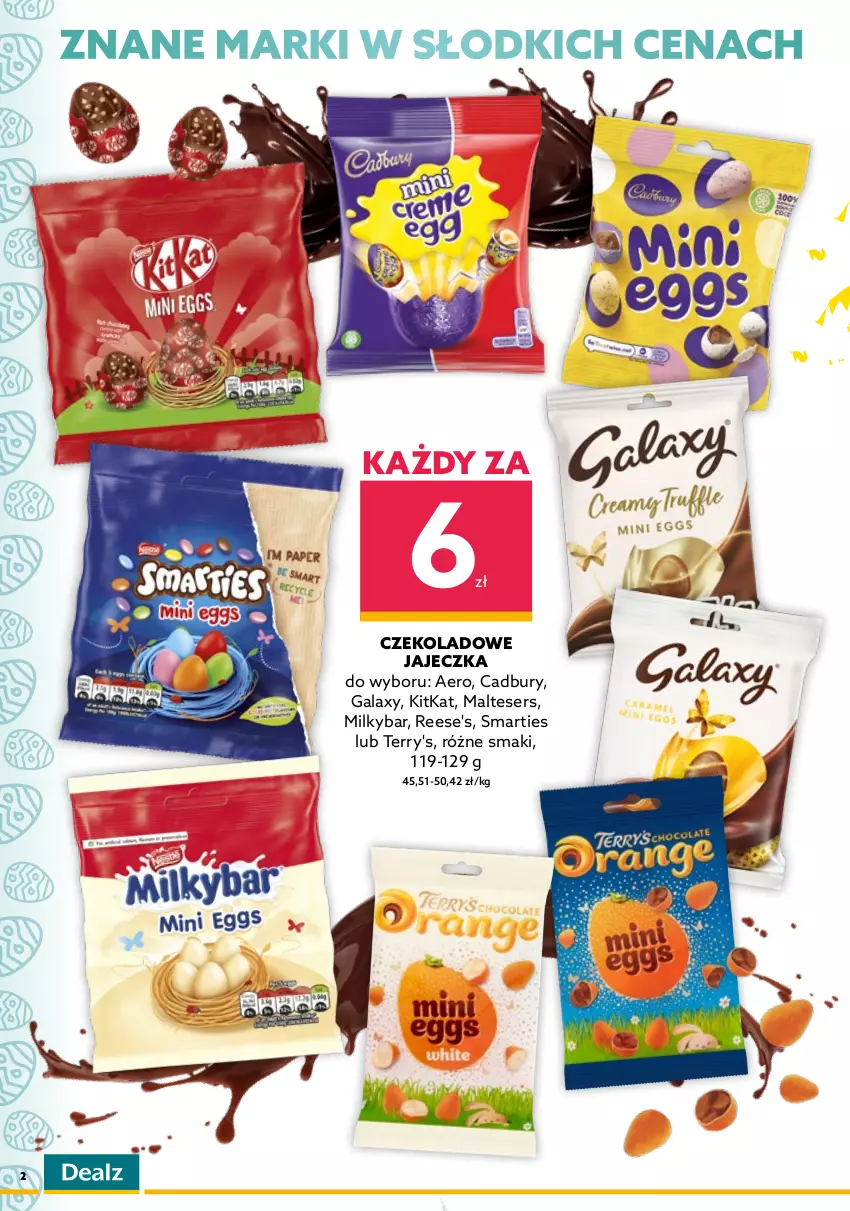 Gazetka promocyjna Dealz - KATALOG WIELKANOCNYO kurczę! Ale ceny! - ważna 28.03 do 16.04.2022 - strona 2 - produkty: Fa, Gala, Haribo, Przysmaki, Ser