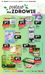 Gazetka promocyjna Netto - Od Poniedziałku - Gazetka - ważna od 30.06 do 30.06.2024 - strona 12 - produkty: Serek wiejski, Jogurt naturalny, Sok, Ser, Piątnica, Jogurt, Pasztet, Pasta warzywna, Tofu, Serek, Margaryna, Ser kozi, Flora, Napój, Almette, Klopsiki, Fa