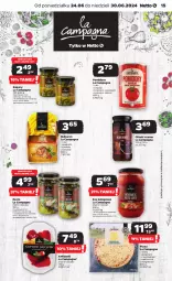 Gazetka promocyjna Netto - Od Poniedziałku - Gazetka - ważna od 30.06 do 30.06.2024 - strona 15 - produkty: Kurczak, Makaron, Sos, Ser, Kapary, Oliwki, Pesto, Pizza, Spaghetti, Rurki, Oliwki czarne, Pomidory