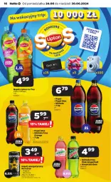 Gazetka promocyjna Netto - Od Poniedziałku - Gazetka - ważna od 30.06 do 30.06.2024 - strona 16 - produkty: Gin, Gra, Napój energetyczny, Pepsi max, Ice tea, Mirinda, Pepsi, Lipton, Napój