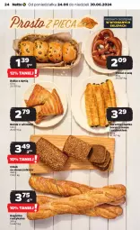 Gazetka promocyjna Netto - Od Poniedziałku - Gazetka - ważna od 30.06 do 30.06.2024 - strona 24 - produkty: Ser, Rust, Bagietka, Chleb, Bułka, Dynią, Szpinak
