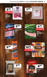 Gazetka promocyjna Netto - Od Poniedziałku - Gazetka - ważna od 30.06 do 30.06.2024 - strona 9 - produkty: Piec, Krakus, Sok, Ser, Gra, BIC, Salami, Sokołów, Parówki, Parówki z szynki, Pasztet, Stół, Salceson, Szynka, Tarczyński, Boczek, Kabanos, Boczek pieczony, Szubryt, Fa