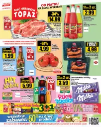 Gazetka promocyjna Topaz - Gazetka - Gazetka - ważna od 05.06 do 05.06.2024 - strona 1 - produkty: Top, Por, Karkówka wieprzowa, Mirinda, Pepsi, Oranżada, Hellena, Czekolada, Waga, Napój, Milka