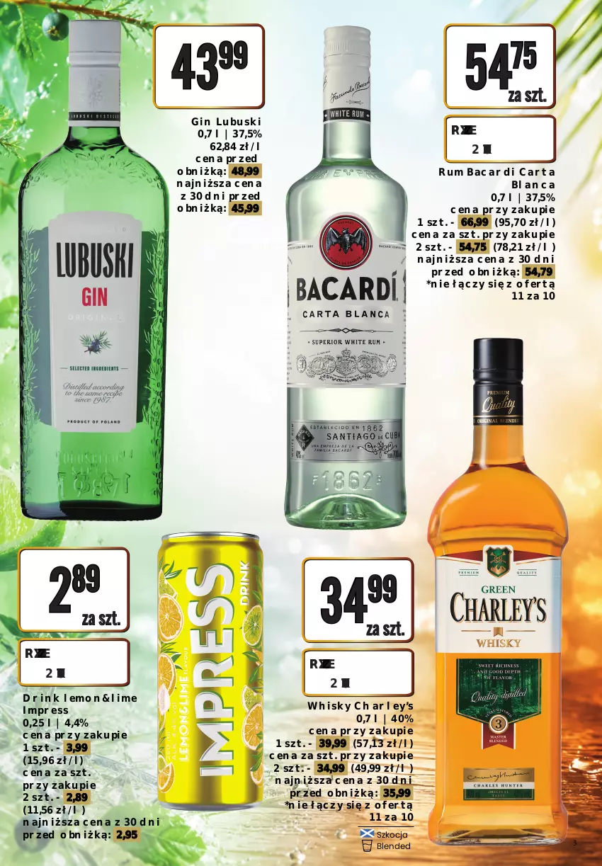 Gazetka promocyjna Dino - Katalog alkoholowy / czerwiec 2026 - ważna 26.06 do 28.06.2026 - strona 3 - produkty: Bacardi, Gin, Koc, Rum, Whisky
