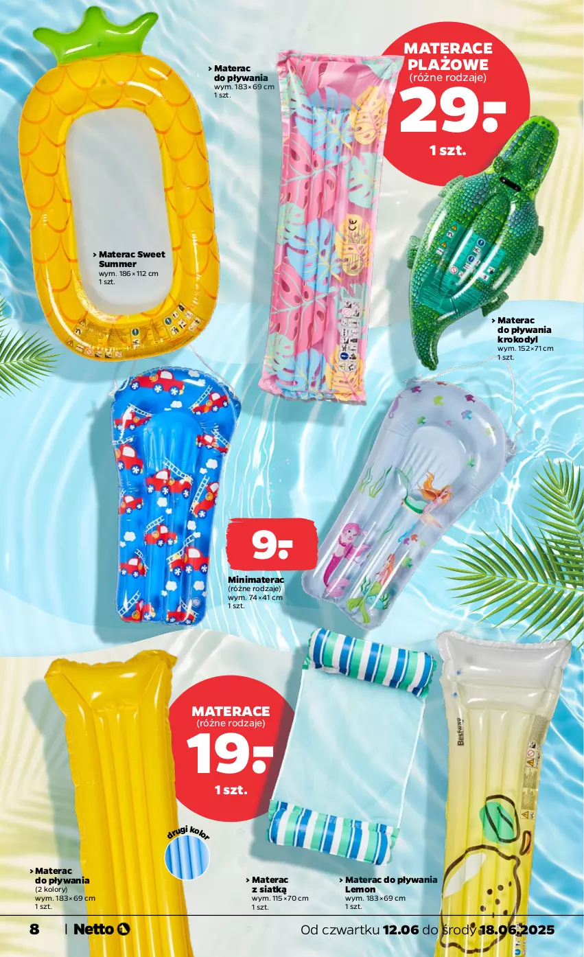 Gazetka promocyjna Netto - Od Czwartku Przemysłowa - ważna 12.06 do 18.06.2025 - strona 8 - produkty: Materac, Tera