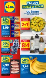 Gazetka promocyjna Lidl - GAZETKA - Gazetka - ważna od 02.11 do 02.11.2024 - strona 1 - produkty: Kurczak, Banany, Cukier, Znicz, Cukierki, Masło