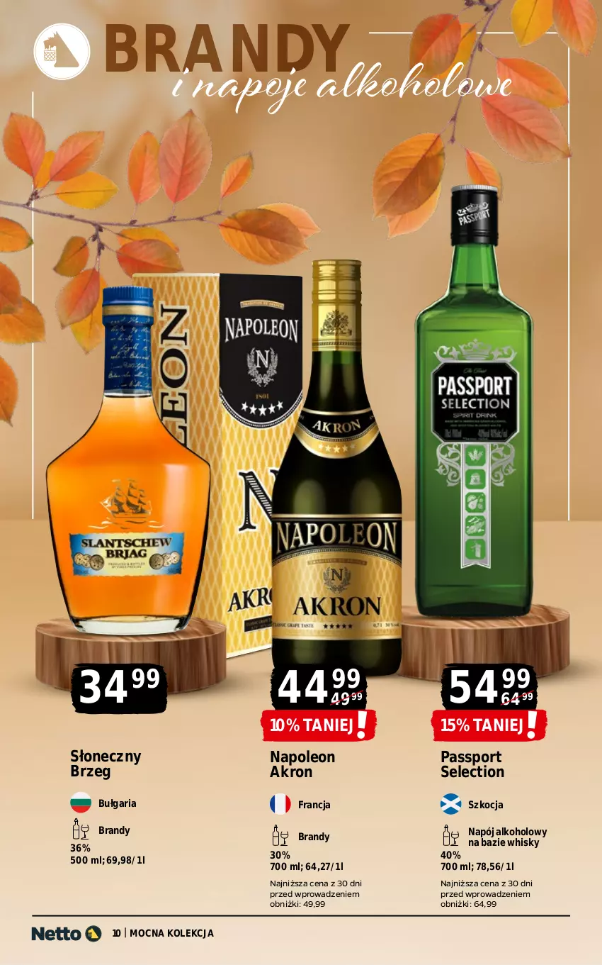 Gazetka promocyjna Netto - Alkohole - Mocne - ważna 10.11 do 22.11.2025 - strona 10 - produkty: Brandy, Koc, Leon, Napój, Napoje, Oleo, Por, Sport, Whisky