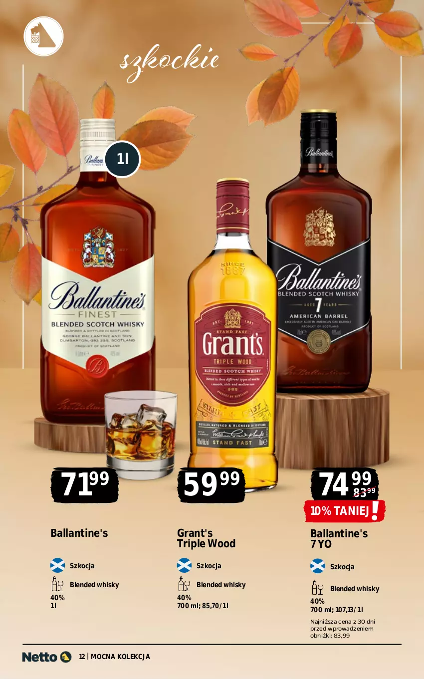 Gazetka promocyjna Netto - Alkohole - Mocne - ważna 10.11 do 22.11.2025 - strona 12 - produkty: Ballantine's, Gra, Grant's, Koc, Whisky