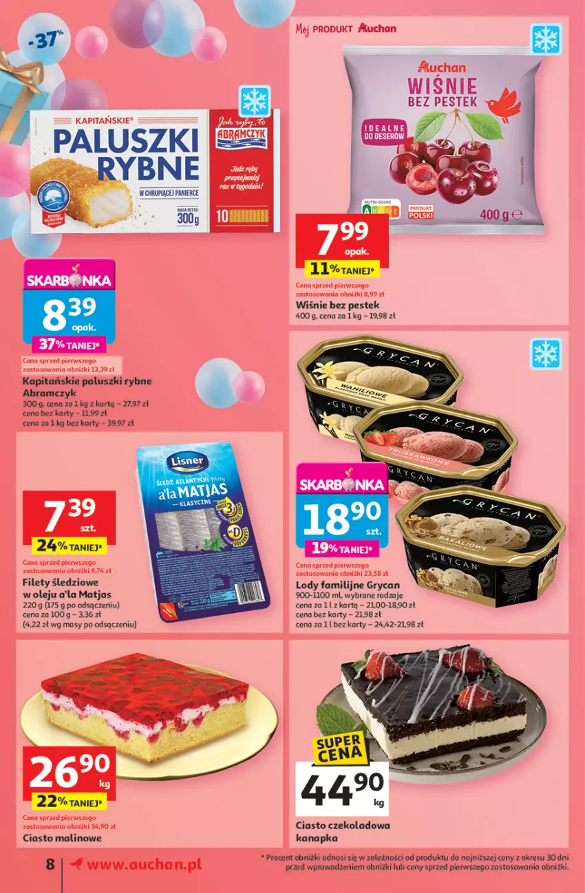 Gazetka promocyjna Auchan - Te URODZINY są NAJ Supermarket - ważna 15.05 do 21.05.2025 - strona 10 - produkty: Fa, Gry, Lody, Matjas, Olej, Paluszki rybne, Stek