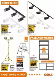 Gazetka promocyjna Obi - Gazetka - ważna od 06.05 do 06.05.2025 - strona 5 - produkty: Naświetlacz LED, Drabina, Regał, Naświetlacz, Mars, Reflektor, Obrus, Regał metalowy, Listwa, Fa