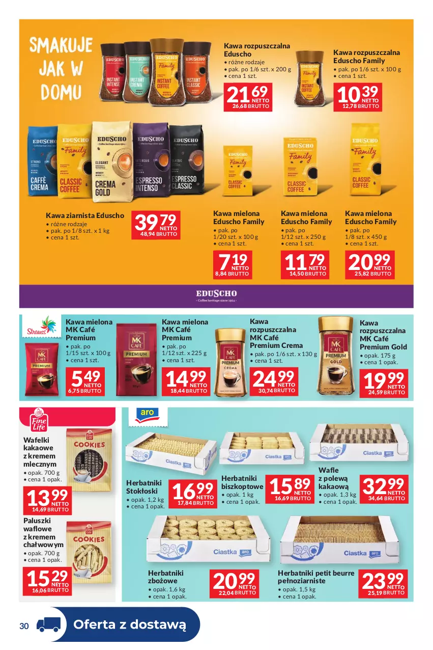 Gazetka promocyjna Makro - Dystrybucja do sklepów - ważna 04.08 do 31.08.2026 - strona 30 - produkty: Fa, Herbatniki, Herbatniki Petit Beurre, Kakao, Kawa, Kawa mielona, Kawa rozpuszczalna, Kawa ziarnista, Wafle