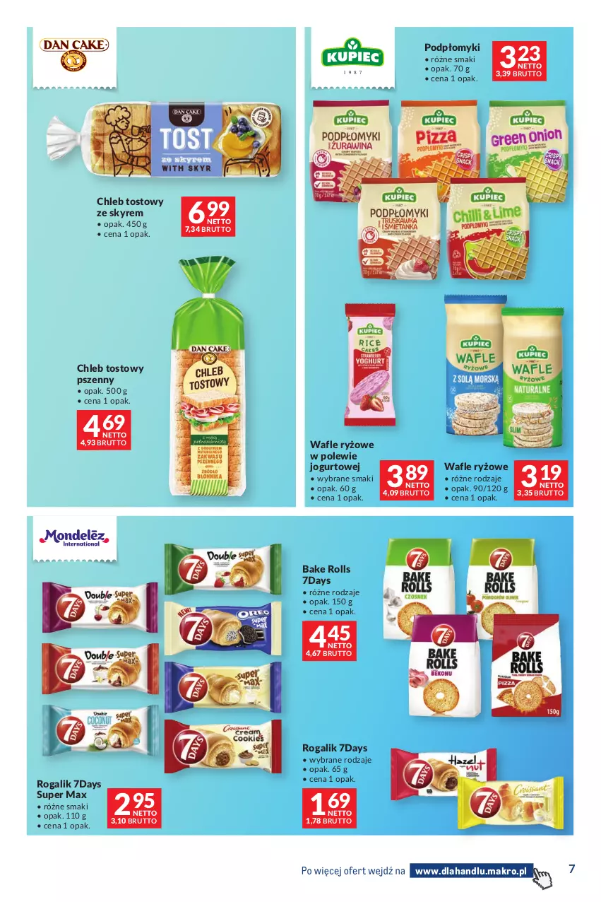 Gazetka promocyjna Makro - Dystrybucja do sklepów - ważna 04.08 do 31.08.2026 - strona 7 - produkty: Bake Rolls, Chleb, Chleb tostowy, Jogurt, Rogal, Ryż, Wafle