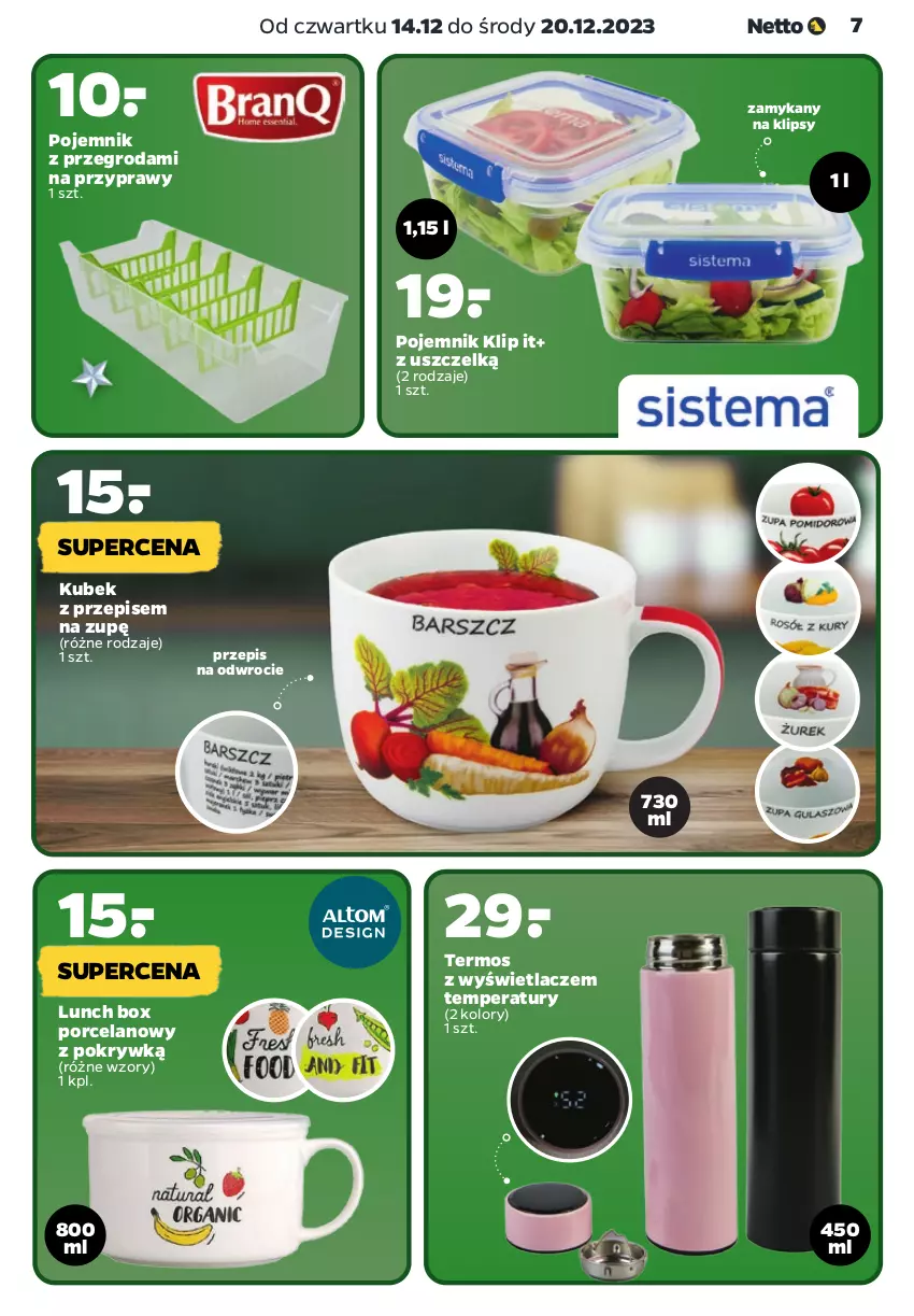 Gazetka promocyjna Netto - Akcesoria i dodatki - ważna 14.12 do 20.12.2023 - strona 7 - produkty: Kubek, Lunch box, Pojemnik, Por, Przyprawy, Termos