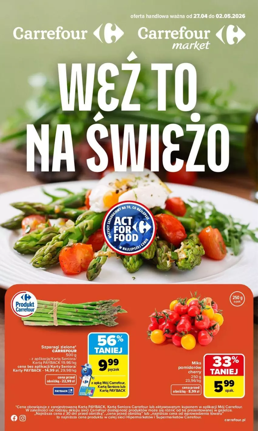 Gazetka promocyjna Carrefour - Gazetka Weźto na świeżo - ważna 27.04 do 02.05.2026 - strona 1