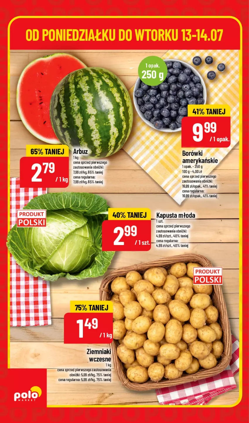 Gazetka promocyjna PoloMarket - Oferta SUPER HITY - ważna 13.07 do 14.07.2026 - strona 2 - produkty: Arbuz, Ziemniaki