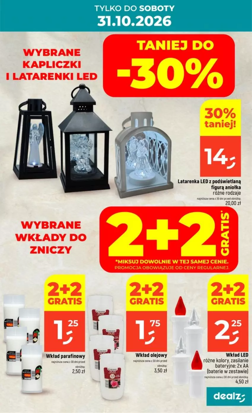 Gazetka promocyjna Dealz - NOWA GAZETKA - ważna 29.10 do 04.11.2026 - strona 17 - produkty: Latarenka, Latarenka LED, Olej, Wkład olejowy