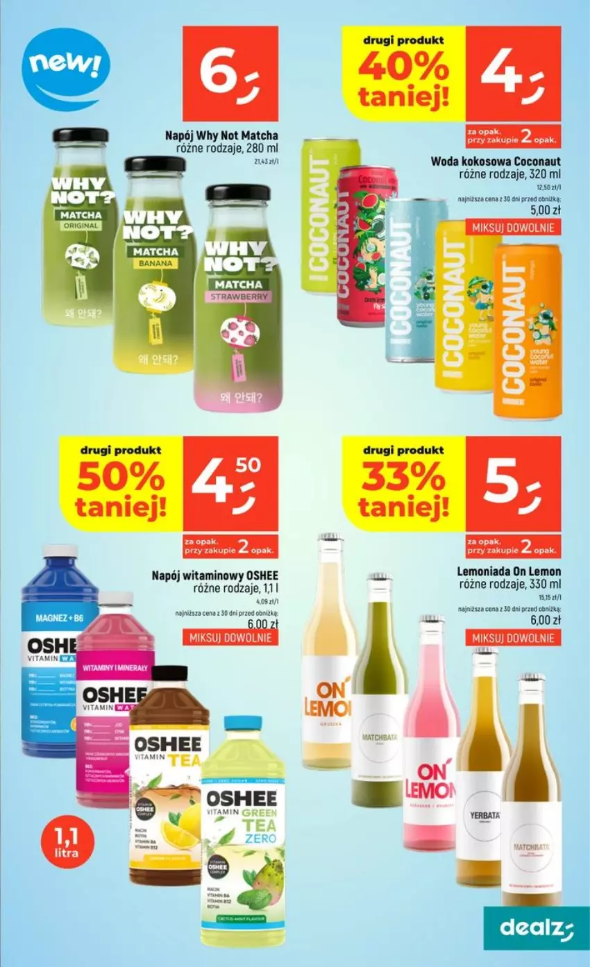 Gazetka promocyjna Dealz - NOWA GAZETKA - ważna 29.10 do 04.11.2026 - strona 37 - produkty: Chia, Fa, Kokos, Lemoniada, Napój, Oshee, Woda