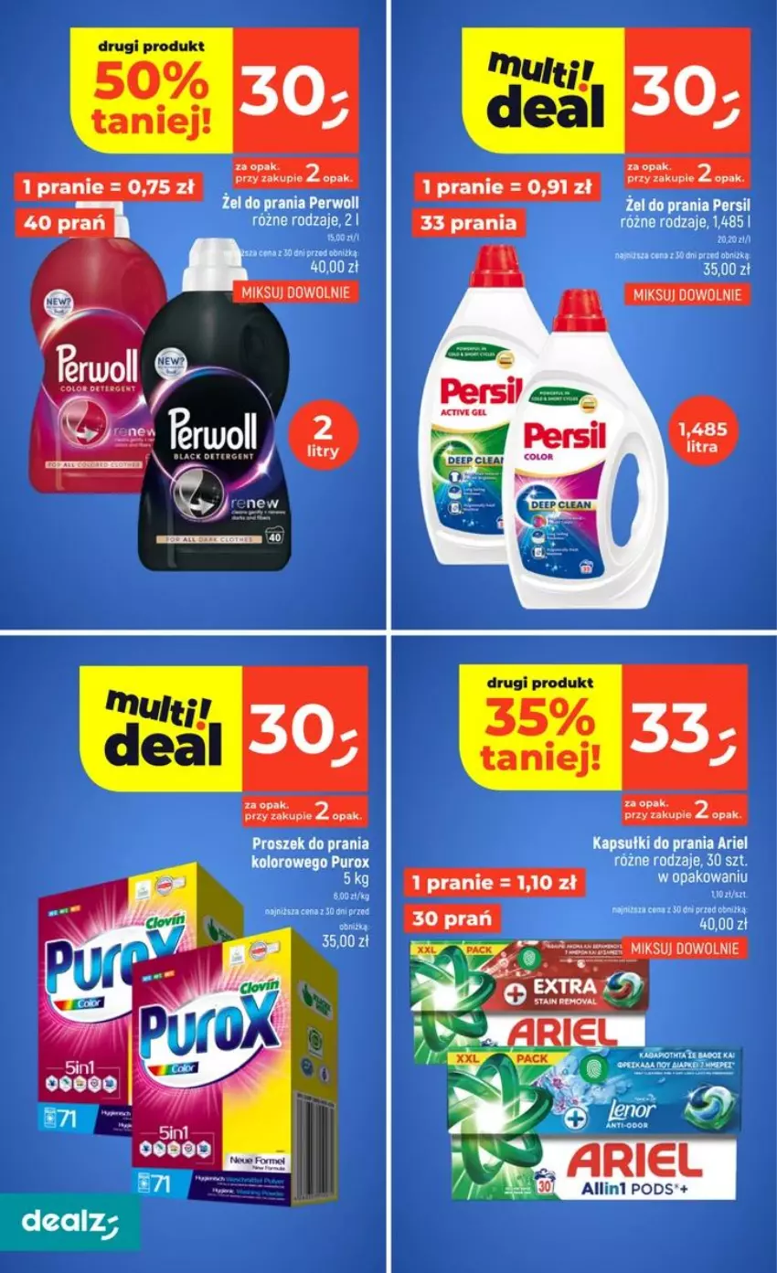 Gazetka promocyjna Dealz - NOWA GAZETKA - ważna 29.10 do 04.11.2026 - strona 42 - produkty: Ariel, Fa, Kapsułki do prania, Persil, Perwoll, Por, Proszek do prania, Saga