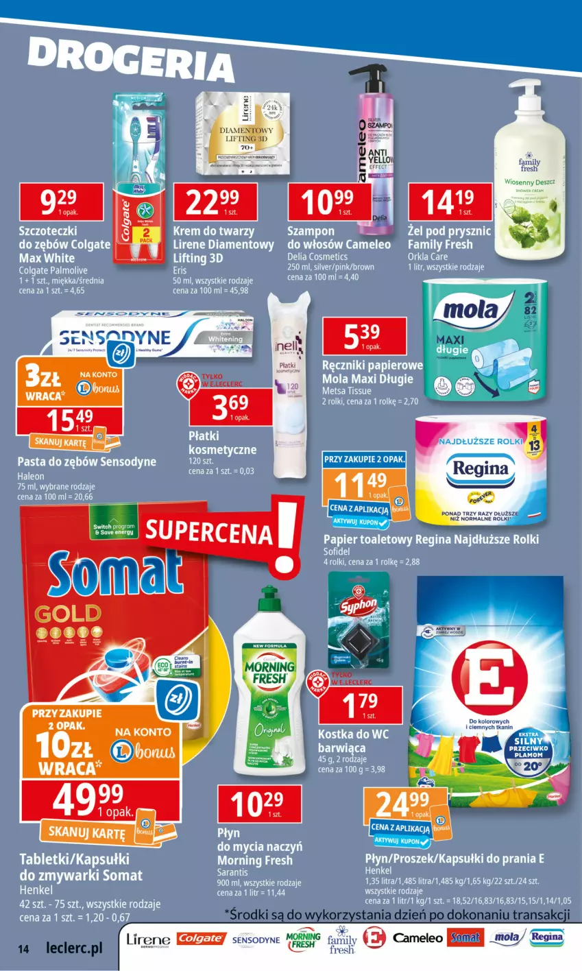 Gazetka promocyjna E Leclerc - ważna 17.02 do 24.02.2025 - strona 14 - produkty: Eleo, Lirene, Mola, Rolki, Sensodyne