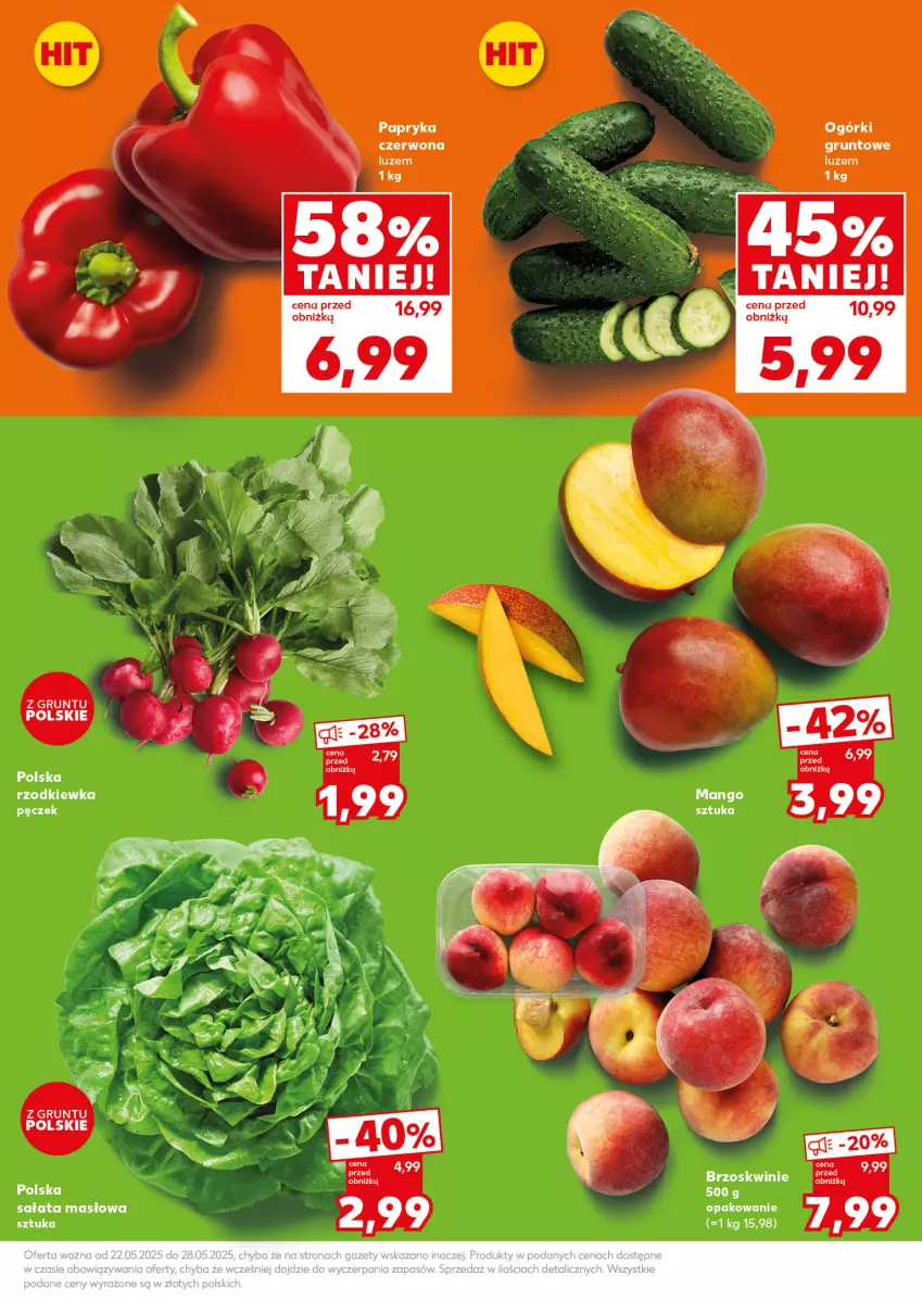 Gazetka promocyjna Kaufland - Mocny Start - ważna 26.05 do 28.05.2025 - strona 19 - produkty: Brzoskwinie, Fa, Grunt, Masło, Papryka, Sałat, Sałata masłowa