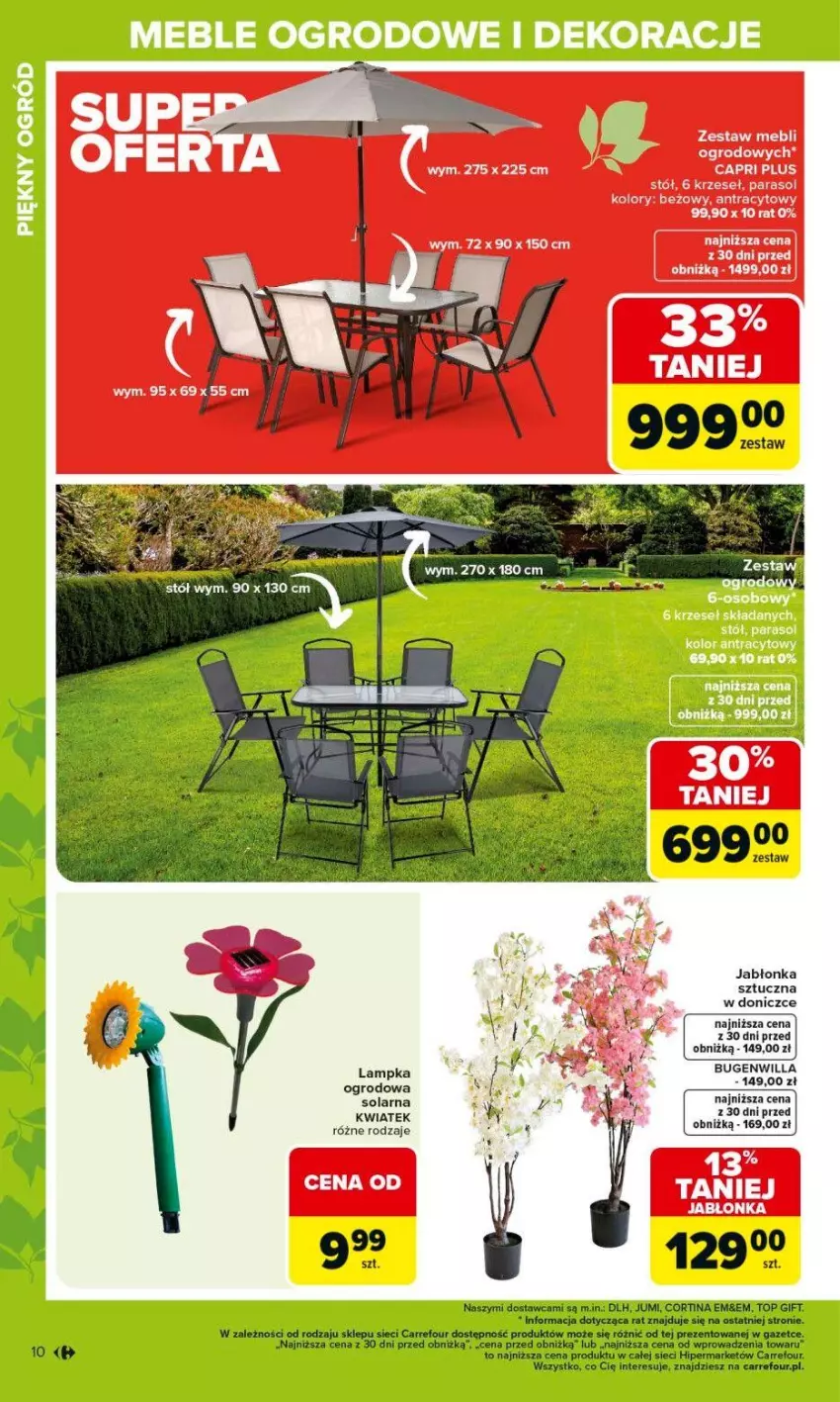 Gazetka promocyjna Carrefour - Gazetka Ogród - ważna 02.03 do 04.04.2026 - strona 10 - produkty: Fa, Meble, Mus, Parasol, Stół