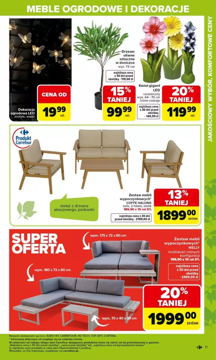 Gazetka promocyjna Carrefour - Gazetka Ogród - ważna 02.03 do 04.04.2026 - strona 11 - produkty: Fa, Fotel, Halo, Sofa, Stolik, Top