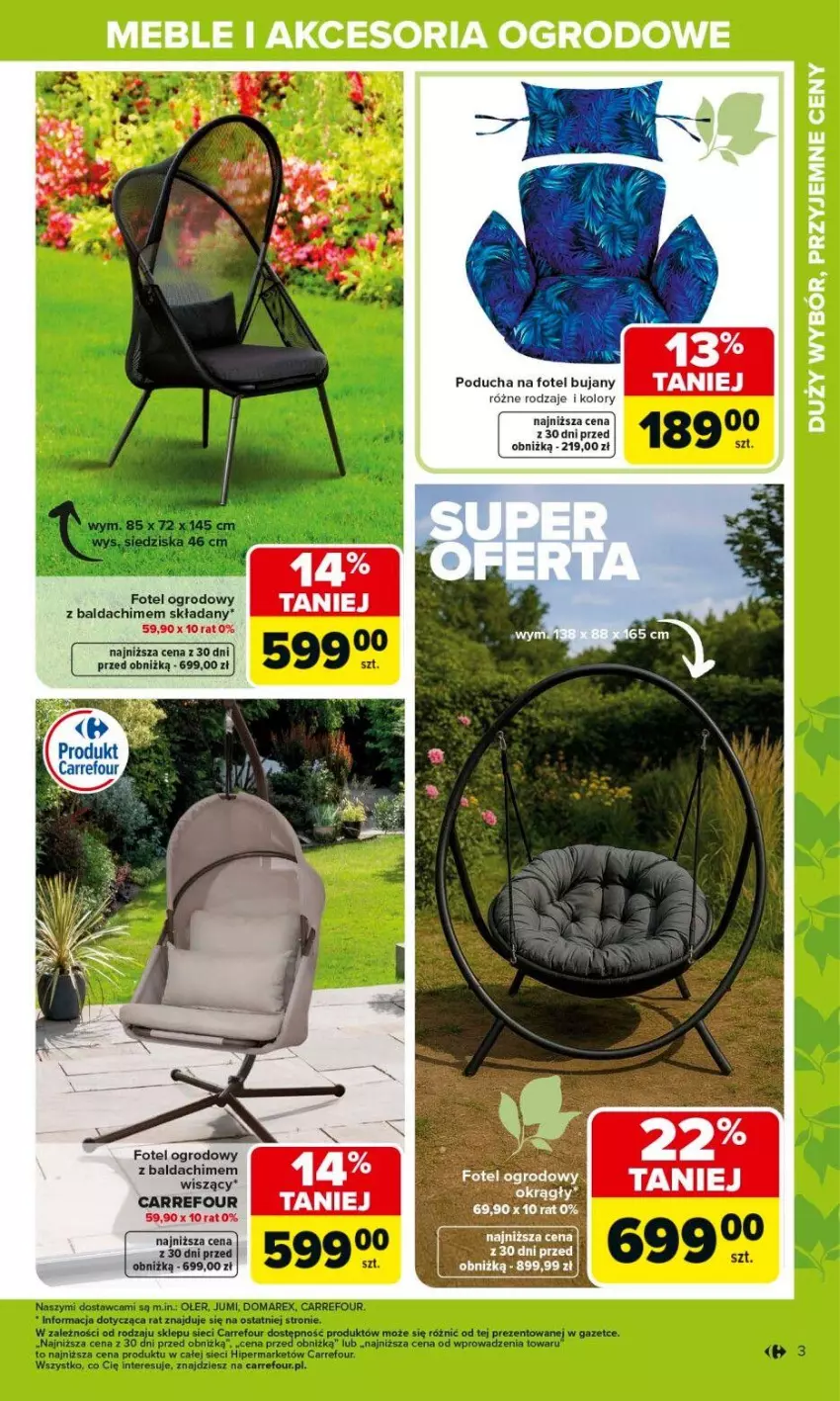 Gazetka promocyjna Carrefour - Gazetka Ogród - ważna 02.03 do 04.04.2026 - strona 3 - produkty: Baldachim, Fotel, Meble, Poducha