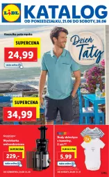 Gazetka promocyjna Lidl - GAZETKA - Gazetka - ważna od 26.06 do 26.06.2021 - strona 1 - produkty: Wyciskarka wolnoobrotowa, Body, Szorty, Kosz, Koszulka, Wyciskarka, Dzieci