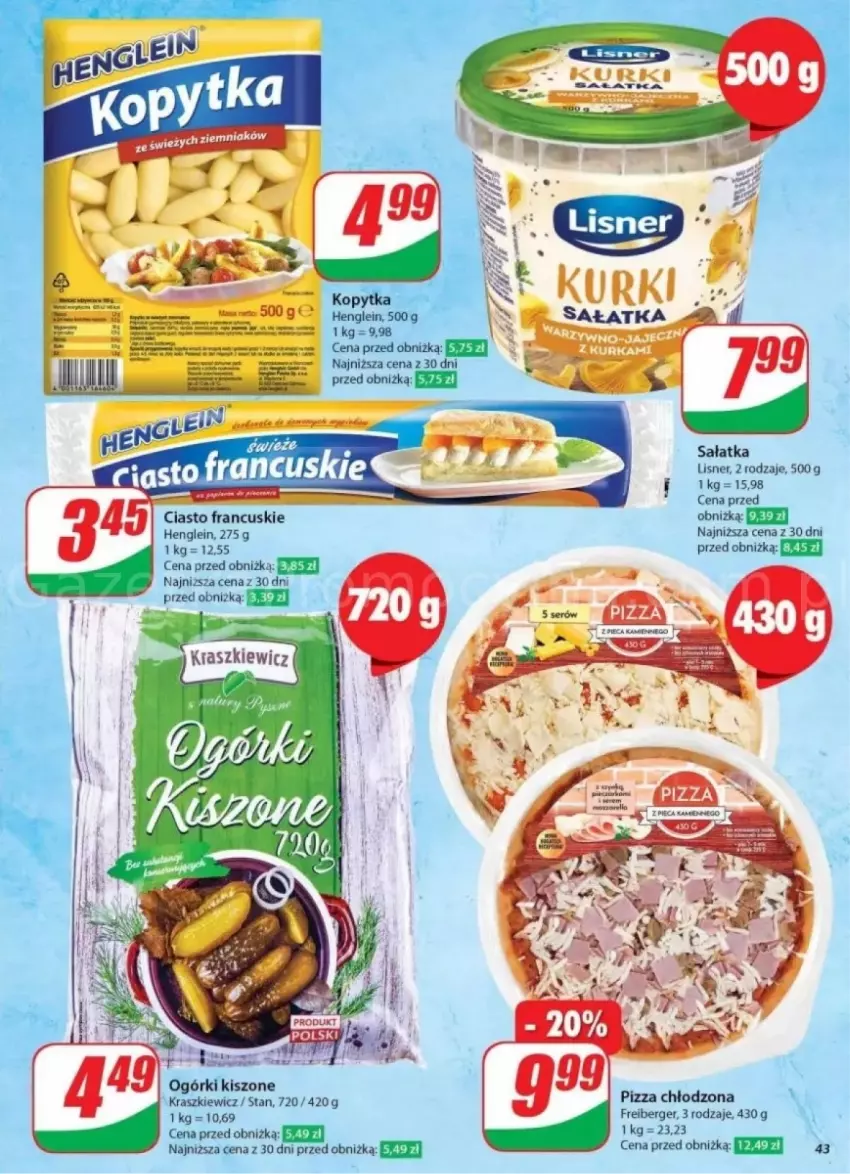 Gazetka promocyjna Dino - ważna 23.10 do 29.10.2024 - strona 38 - produkty: Ciasto francuskie, Kopytka, Lisner, Pizza, Sałat, Sałatka