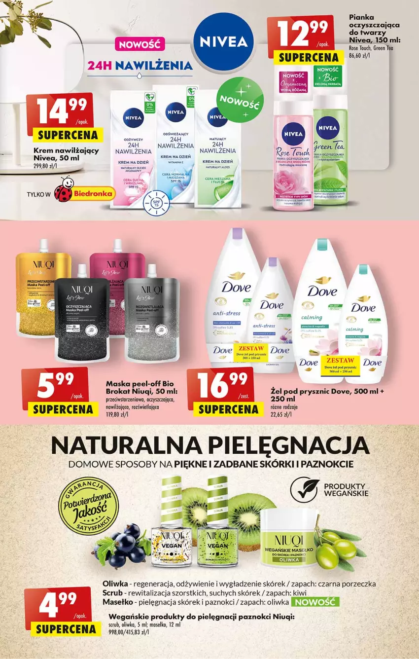 Gazetka promocyjna Biedronka - W tym tygodniu - ważna 03.11 do 09.11.2022 - strona 53 - produkty: Dove, Herbata, Kiwi, Krem na dzień, Krem nawilżający, Maska, Niuqi, Nivea, Por, Róża, Ser